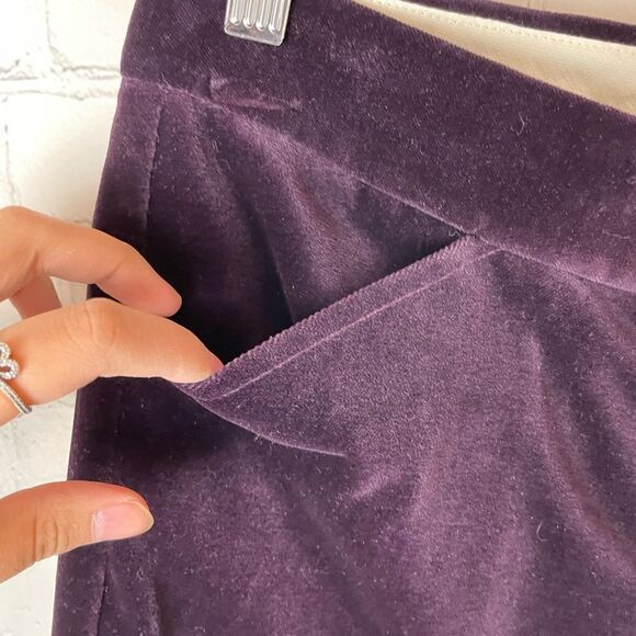 Theory Purple Corduroy Pants Straight Size 6 - Picture 2 of 10
